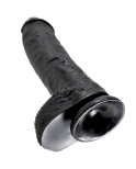 KING COCK - 10 DILDO NERO CON SFERE 25.4 CM