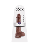 KING COCK - 10 DILDO MARRONE CON SFERE 25.4 CM