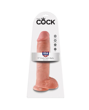 KING COCK - 11 DILDO CARNE CON SFERE 28 CM