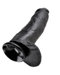 KING COCK - 12 DILDO NERO CON SFERE 30.48 CM