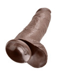 KING COCK - 12 DILDO MARRONE CON SFERE 30.48 CM