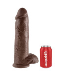 KING COCK - 12 DILDO MARRONE CON SFERE 30.48 CM