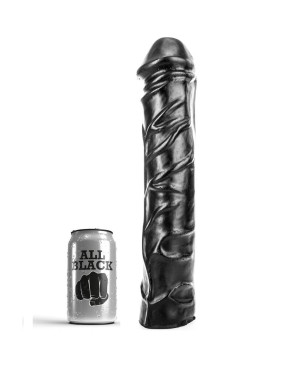 ALL BLACK - DILDO GIGANTE CON PUGNO MORBIDO 32 CM