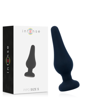 INTENSE - PLUG ANALE PIPO S SILICONE NERO 9,8 CM