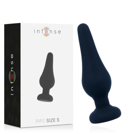 INTENSE - PLUG ANALE PIPO S SILICONE NERO 9,8 CM