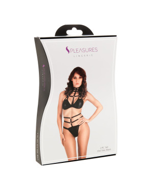 Set di Lingerie S Pleasures Nero (Taglia unica)