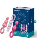 SATISFYER - SET 3 PZ TAPPI ANAL TRICOLORE