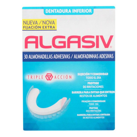 Cuscinetti Adesivi per Dentiere Algasiv ALGASIV INFERIOR (30 uds)