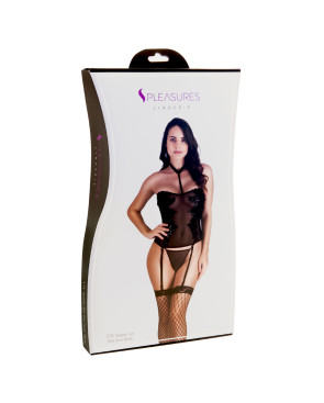 Set di Lingerie S Pleasures Nero (Taglia unica)