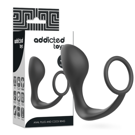 ADDICTED TOYS - PLUG ANALE CON ANELLO IN SILICONE NERO