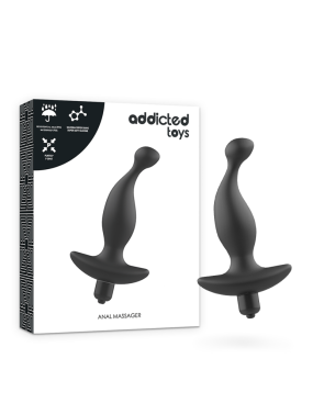 ADDICTED TOYS - MASSAGGIATORE ANALE CON VIBRAZIONE NERAMODELLO 1