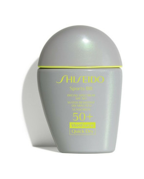 Crema Idratante con Colore Shiseido Sports BB SPF50+ Tonalità Media Spf 50 30 L