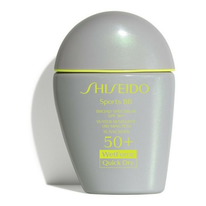 Crema Idratante con Colore Shiseido Sports BB SPF50+ Tonalità Media Spf 50 30 L