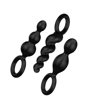 RS – Soiree – Butt Plug (Set 3 x Nero) Satisfyer Booty Call Silicone