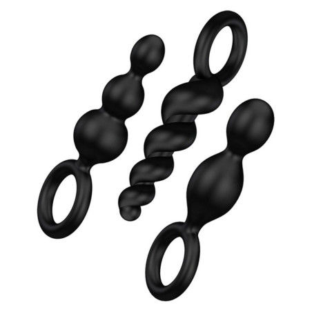 RS – Soiree – Butt Plug (Set 3 x Nero) Satisfyer Booty Call Silicone