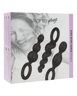 RS – Soiree – Butt Plug (Set 3 x Nero) Satisfyer Booty Call Silicone