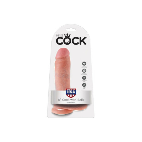 Pene 8 Inch con Testicoli Carne Pipedream King Cock