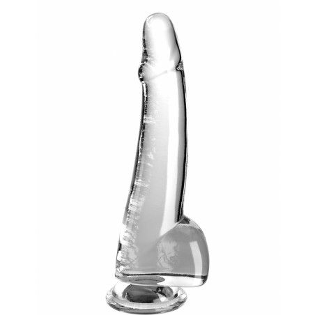 Dildo Realistico Pipedream King Cock Clear TPE Trasparente