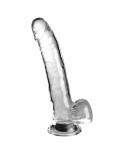 Dildo Realistico Pipedream King Cock Clear TPE Trasparente