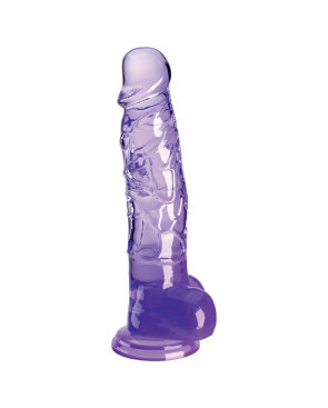 Dildo Realistico Pipedream King Cock Clear TPE Viola