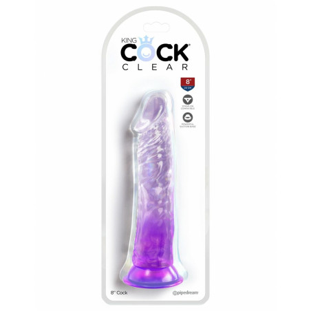 Dildo Realistico Pipedream King Cock Clear TPE Viola