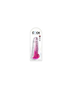 Dildo Realistico Pipedream King Cock Clear TPE Rosa