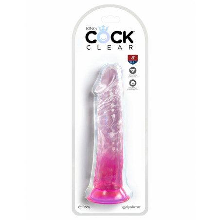 Dildo Realistico Pipedream King Cock Clear TPE Rosa