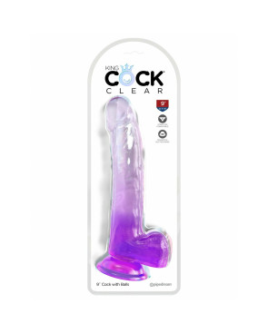 Dildo Realistico Pipedream King Cock Clear TPE Viola