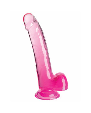 Dildo Realistico Pipedream King Cock Clear TPE Rosa