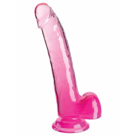 Dildo Realistico Pipedream King Cock Clear TPE Rosa