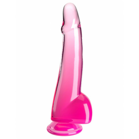 Dildo Realistico Pipedream King Cock Clear TPE Rosa