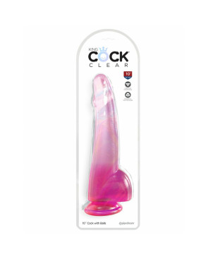 Dildo Realistico Pipedream King Cock Clear TPE Rosa