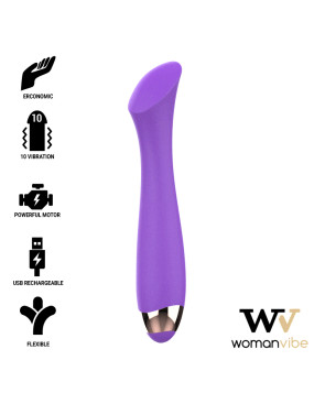 WOMANVIBE - VIBRATORE RICARICABILE IN SILICONE PUNTO "K" MANDY