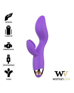 WOMANVIBE - VIBRATORE IN SILICONE RICARICABILE DONNA