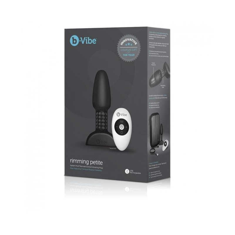 B-VIBE - RIMMING TELECOMANDO PLUG ANALE PETITE NERO