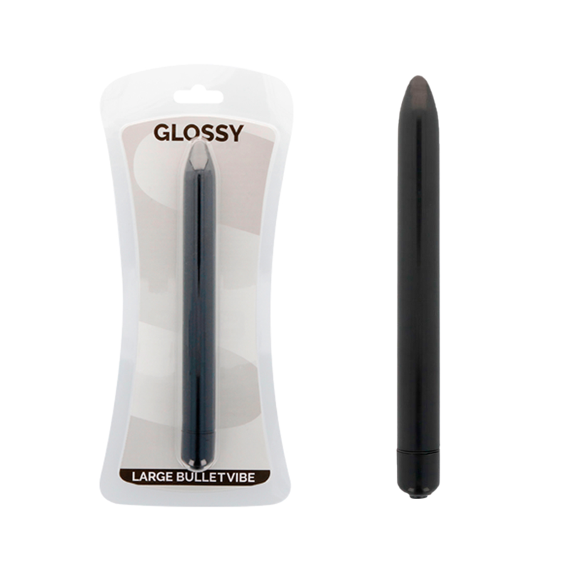 GLOSSY - VIBRATORE SLIM NERO