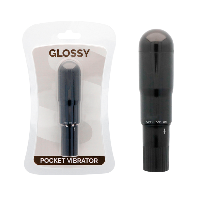 GLOSSY - VIBRATORE TASCABILE NERO