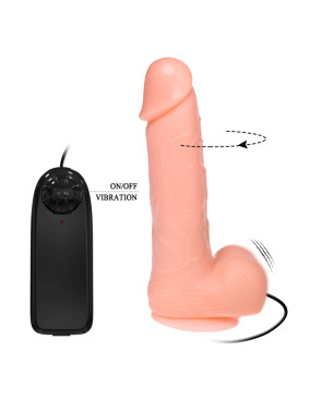 BAILE - DILDO DONG REALISTICO VIBRAZIONE E ROTAZIONE 20 CM