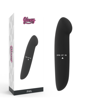 GLOSSY - VIBRATORE PHIL NERO