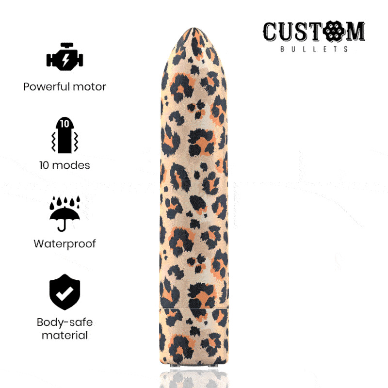 CUSTOM BULLETS - PERSONALIZZATI RICARICABILI LEOPARD 10 INTENSITÀ