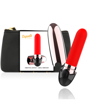 COQUETTE TOYS - VIBRATOR ROSSETTO RICARICABILE NERO/ORO