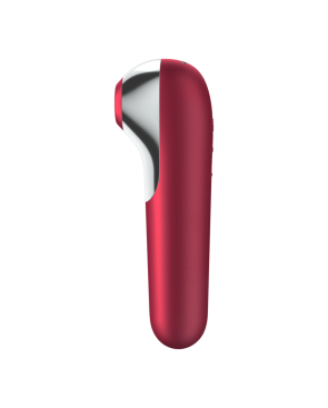 SATISFYER - VIBRATORE E VENTOSA DUAL LOVE CON ARIA PULSATA ROSSO