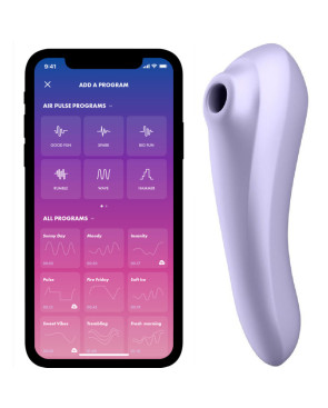 SATISFYER - VIBRATORE DUAL PLEASURE AIR PULSE MAUVE