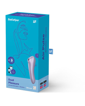 SATISFYER - VIBRATORE DUAL PLEASURE AIR PULSE MAUVE