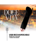 DOLCE VITA - VIBRATORE RICARICABILE ONE BLACK 10 VELOCITÀ