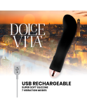 DOLCE VITA - VIBRATORE RICARICABILE DUE NERO 7 VELOCITÀ