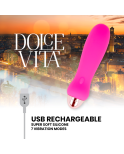 DOLCE VITA - VIBRATORE RICARICABILE CINQUE ROSA 7 VELOCITÀ