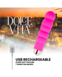 DOLCE VITA - VIBRATORE RICARICABILE SEI ROSA 7 VELOCITÀ