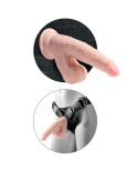 KING COCK - PLUS 3D DILDO SFERE OSCILLANTI 24.5 CM PELLE CHIARA