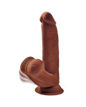 KING COCK - PLUS 3D DILDO SFERE OSCILLANTI 24.5 CM MARRONE